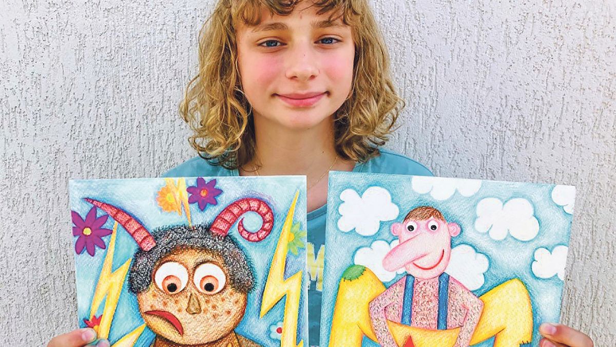 Jedenáctiletá Matylda ilustruje pohádky pro ukrajinské děti